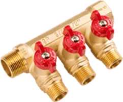 [076730] SP - מחלק 3/4 עם 3 יציאות עם ברז אדום