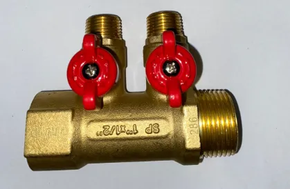 [076722] SP - מחלק 3/4 עם 2 יציאות עם ברז אדום