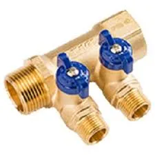 [076721] SP - מחלק 3/4 עם 2 יציאות עם ברז כחול