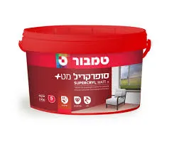 טמבור סופרקריל מט + לבן במיוחד - 5 ליטר
