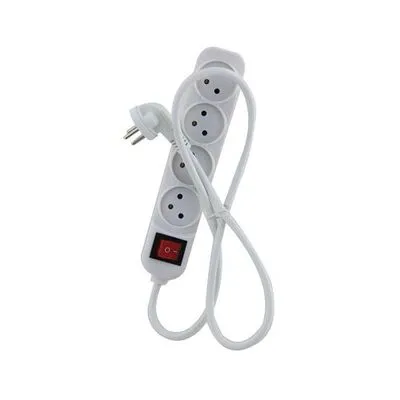 [805709000] רב שקע 4 עם כפתור - 1 מטר