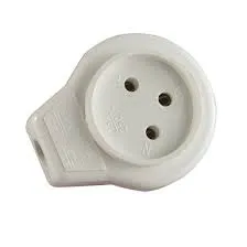 [805019000] שקע (קופלונג) (מ.א) - לבן