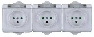 [805553200] שקע כח מוגן מים עה"ט - שלישייה