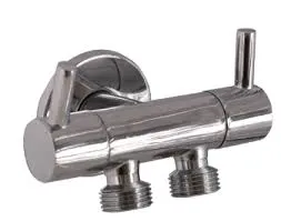 [5601220] ברז T כפול מפואר עם ניתוק מופרד - 1/2X3