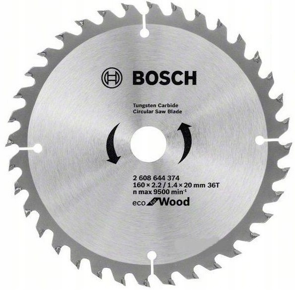 להב למסור עגול 160 מ''מ 36 שיניים Bosch 36 Eco Wood 