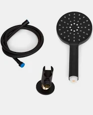 סט מזלף צינור ומתלה - שחור