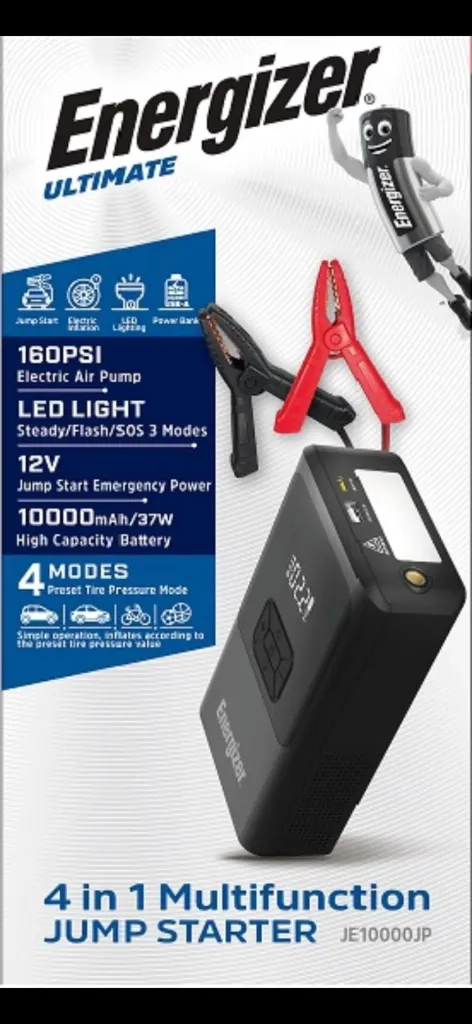 [je10000jp] Energizer מדחס משולב עם בוסטר 4 ב 1