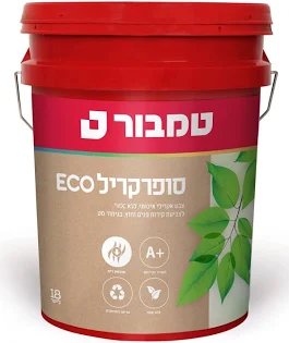 [7290116840109] טמבור סופרקריל ECO לבן - 18 ליטר