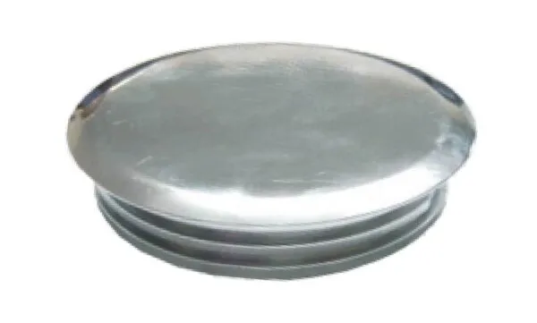 [04122] מכסה עגול פלסטיק - ניקל 4"