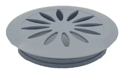 [041163] רשת עגול פלסטיק - אפור 4"