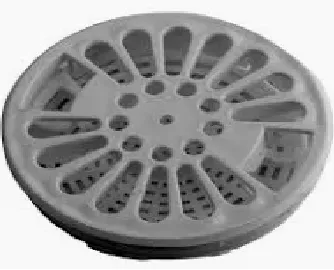 [041153] מכסה עגול פלסטיק פנימי - אפור 4"